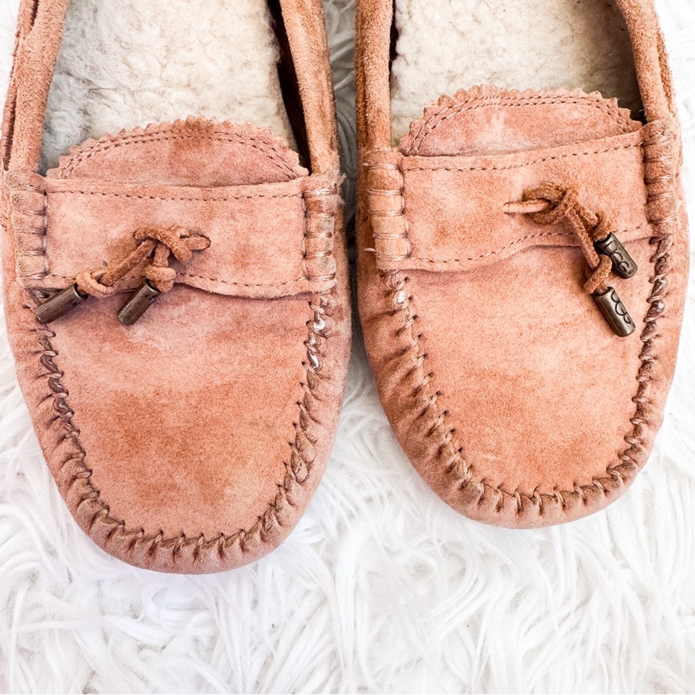 UGG | Chestnut Shearling-Lined Driving Loafers 7.5